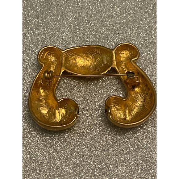 Vintage Gold Tone Music Note Brooch lapel Pin B#18 - Picture 2 of 4